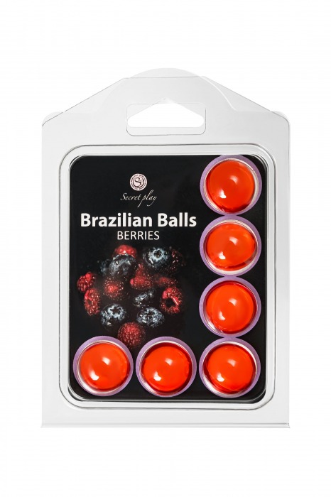 Набор из 6 шариков с массажным маслом Brazilian Balls с ароматом ягод - Secret Play - купить с доставкой в Нефтекамске