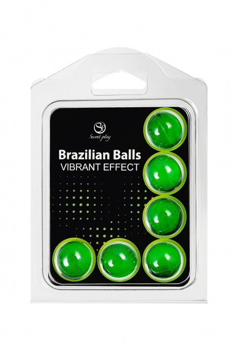 Набор из 6 шариков с массажным маслом Brazilian Balls с эффектом вибрации - Secret Play - купить с доставкой в Нефтекамске