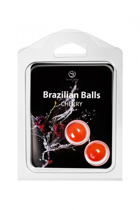 Набор из 2 шариков с массажным маслом Brazilian Balls с ароматом вишни - Secret Play - купить с доставкой в Нефтекамске