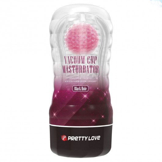 Прозрачный текстурированный мастурбатор Vacuum Cup Masturbator Black Hole - Baile - в Нефтекамске купить с доставкой