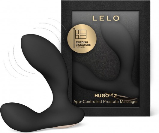 Черный вибростимулятор простаты Hugo 2 - Lelo - в Нефтекамске купить с доставкой