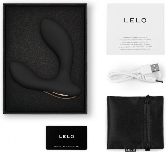 Черный вибростимулятор простаты Hugo 2 - Lelo - в Нефтекамске купить с доставкой