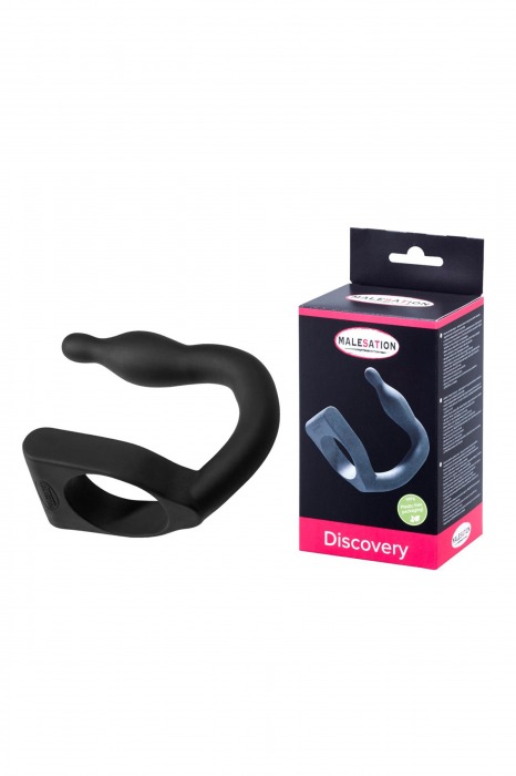 Эрекционное кольцо с вибровтулкой Discovery - MALESATION - в Нефтекамске купить с доставкой