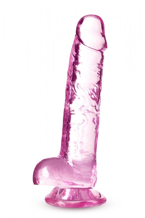 Розовый фаллоимитатор 7 Inch Crystalline Dildo - 17,7 см. - Blush Novelties