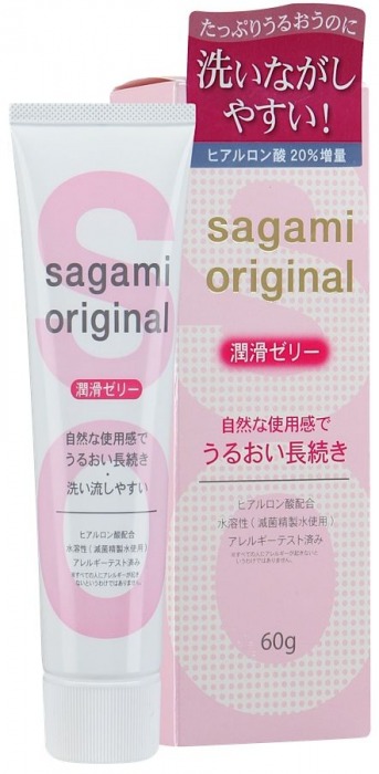 Гель-смазка на водной основе Sagami Original - 60 гр. - Sagami - купить с доставкой в Нефтекамске