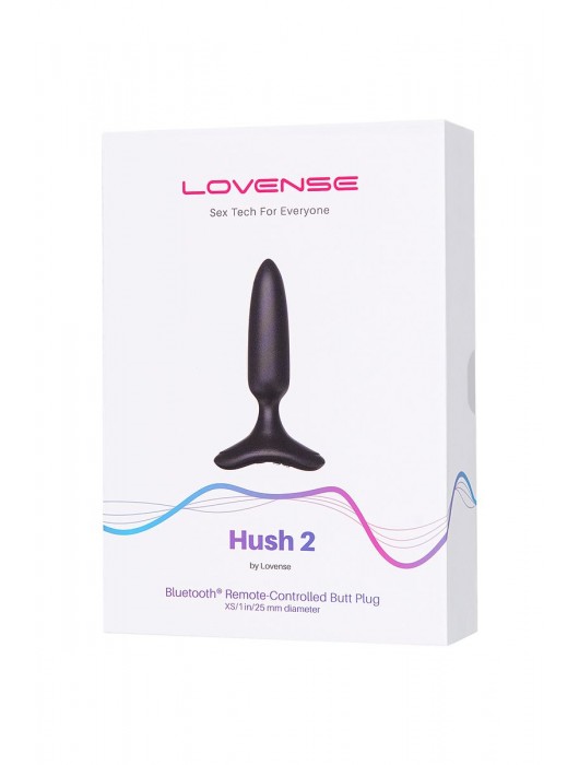 Черная анальная втулка Hush 2 (XS) - 12,1 см. - Lovense