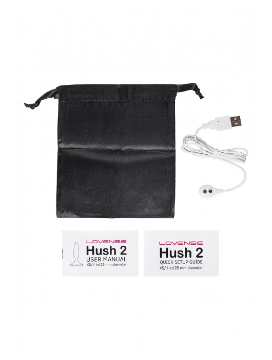 Черная анальная втулка Hush 2 (XS) - 12,1 см. - Lovense