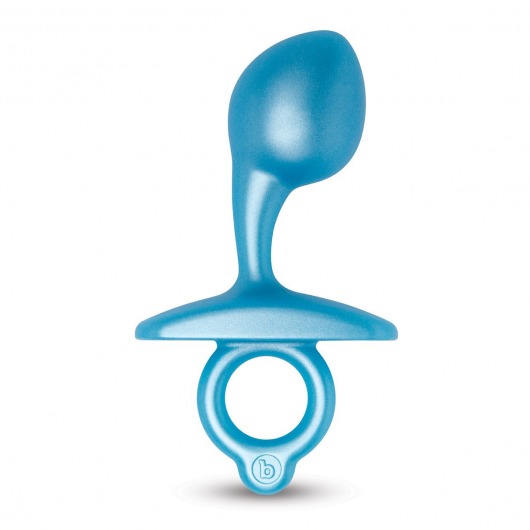 Голубая анальная пробка для массажа простаты Bulb Silicone Prostate Plug - 10,7 см. - b-Vibe - в Нефтекамске купить с доставкой