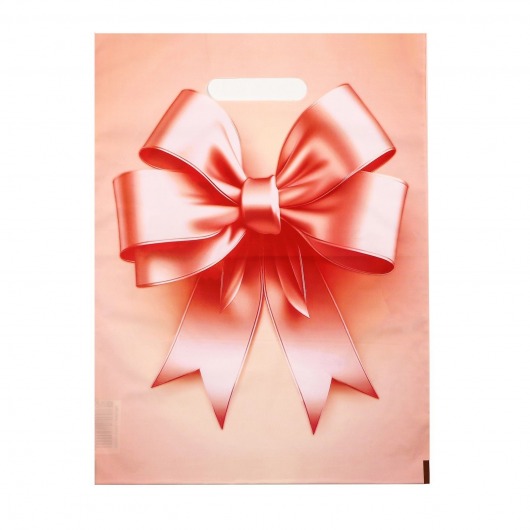 Пакет с принтом в виде банта с вырубной ручкой (30х40 см) - Сима-Ленд - купить с доставкой в Нефтекамске