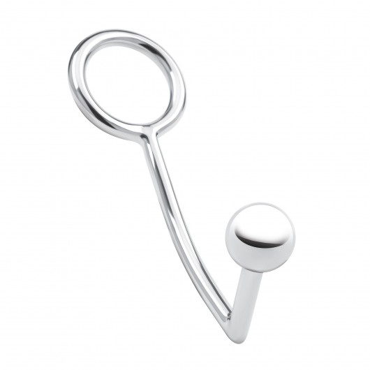 Кольцо на пенис с анальным стимулятором Stainless Steel Anal Hook   Cock Ring - BlueLine - в Нефтекамске купить с доставкой