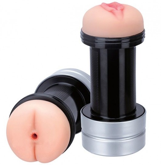 Мастурбатор 2-в-1 REALSTUFF 2 IN 1 HUMMER ANUS   VAGINA: вагина и анус - Dream Toys - в Нефтекамске купить с доставкой