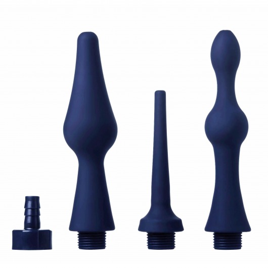 Набор из 3 универсальных насадок для анального душа Universal 3 Piece Silicone Enema Attachment Set - XR Brands - купить с доставкой в Нефтекамске