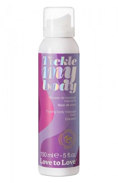 Массажная хрустящая пенка Tickle My Body Coconut с ароматом кокоса - 150 мл. - Love to Love - купить с доставкой в Нефтекамске