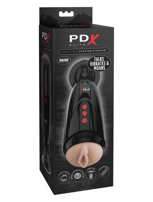 Мастурбатор-вагина с вибрацией Dirty Talk Starter Stroker - Pipedream - в Нефтекамске купить с доставкой