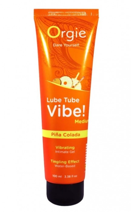 Гель с эффектом вибрации Lube Tube Vibe Medium Pina Colada - 100 мл. - ORGIE - купить с доставкой в Нефтекамске