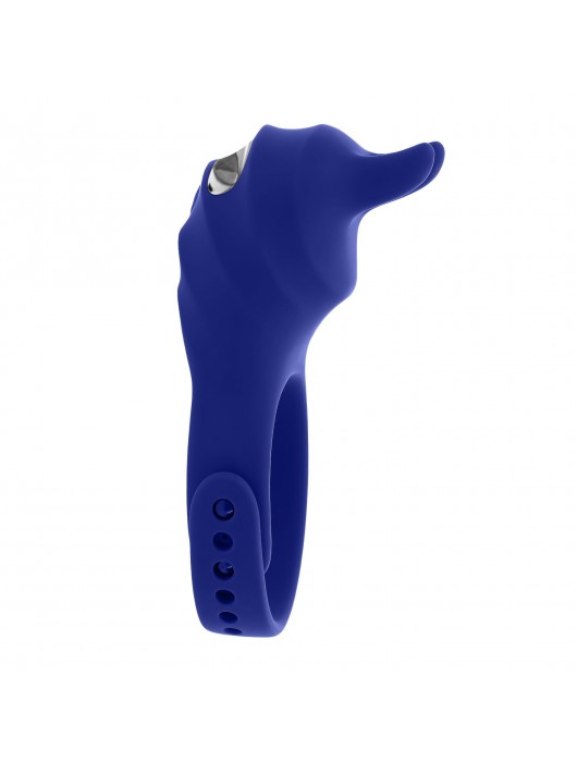 Синее эрекционное виброкольцо с клиторальной подушечкой и пультом ДУ Adjustable Fun Ring - Zero Tolerance - в Нефтекамске купить с доставкой