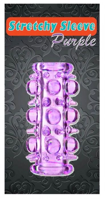 Фиолетовая насадка на пенис с шипами и шишечками - Boys of Toys - в Нефтекамске купить с доставкой