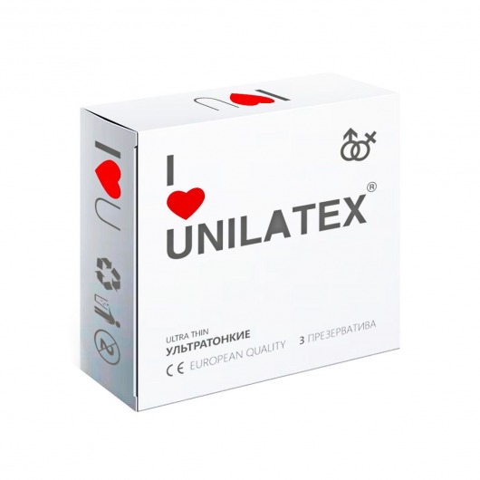 Ультратонкие презервативы Unilatex Ultra Thin - 3 шт. - Unilatex - купить с доставкой в Нефтекамске