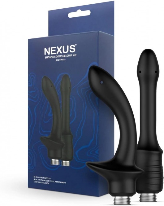 Набор из 2 насадок для анального душа Shower Douche Duo Kit Beginner - Nexus Range - купить с доставкой в Нефтекамске