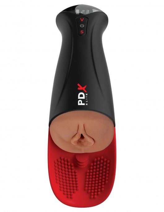 Мастурбатор-вагина в колбе с вибрацией Fuck-O-Matic Pro XL - Pipedream - в Нефтекамске купить с доставкой