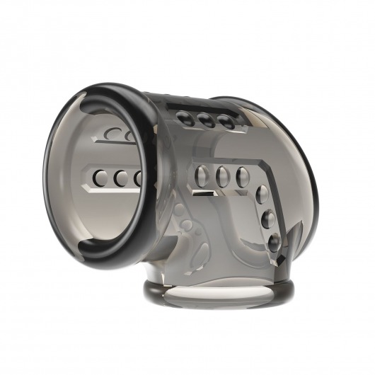 Дымчатая насадка на пенис и мошонку - Baile - в Нефтекамске купить с доставкой