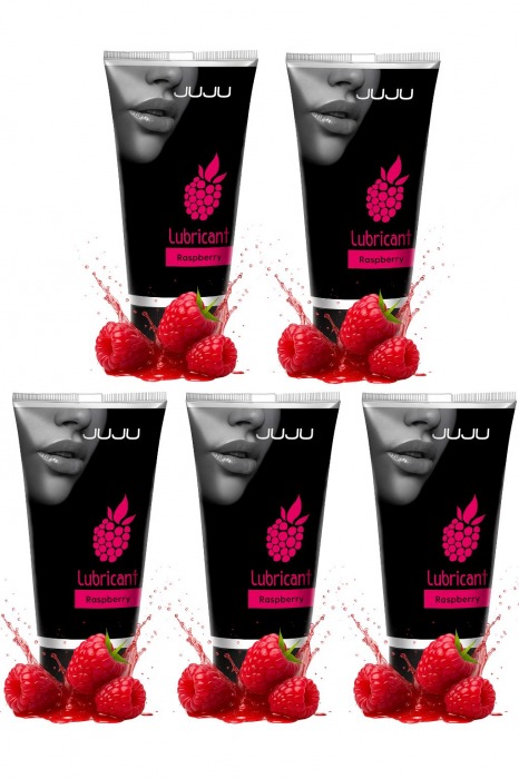 Набор из 5 съедобных лубрикантов JUJU со вкусом малины - JuJu - купить с доставкой в Нефтекамске