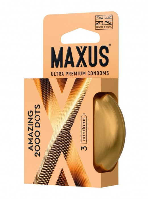Точечные презервативы MAXUS 2000 Amazing Dots с железным кейсом - 3 шт. - Maxus - купить с доставкой в Нефтекамске