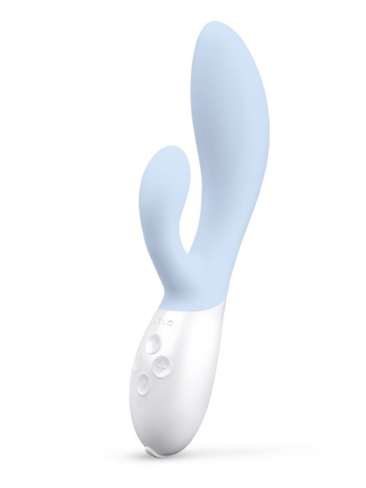 Нежно-голубой вибратор-кролик Lelo Ina 3 - 20 см. - Lelo купить в Нефтекамске с доставкой в Orgasmix.ru Нежно-голубой вибратор-кролик Lelo Ina 3 - 20 см. - Lelo