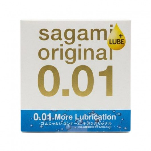 Увлажнённый презерватив Sagami Original 0.01 Extra Lub - 1 шт. - Sagami - купить с доставкой в Нефтекамске