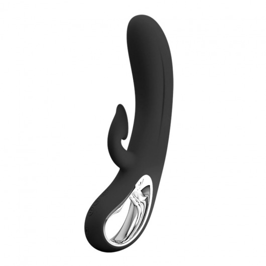 Черный вибратор-кролик Romance Massage - 24 см. - Baile купить в Нефтекамске с доставкой в Orgasmix.ru Черный вибратор-кролик Romance Massage - 24 см. - Baile