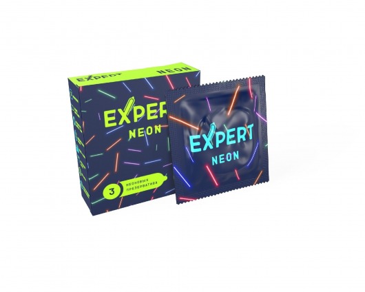 Светящиеся в темноте презервативы Expert Neon - 3 шт. - Expert - купить с доставкой в Нефтекамске