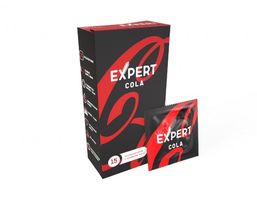 Презервативы с ароматом колы Expert Cola - 15 шт. - Expert - купить с доставкой в Нефтекамске