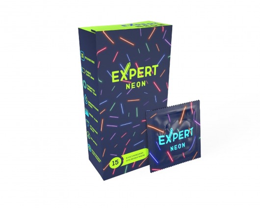 Светящиеся в темноте презервативы Expert Neon - 15 шт. - Expert - купить с доставкой в Нефтекамске