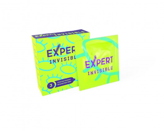Ультратонкие презервативы Expert Invisible - 3 шт. - Expert - купить с доставкой в Нефтекамске