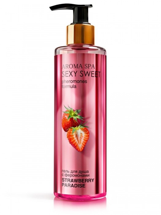 Гель для душа с феромонами и ароматом клубники Strawberry Paradise - 200 мл. -  - Магазин феромонов в Нефтекамске