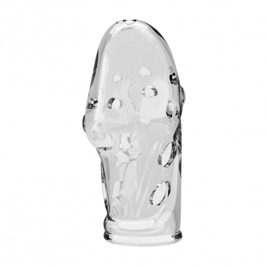 Прозрачная насадка на пенис Booker - 8 см. - Baile - в Нефтекамске купить с доставкой