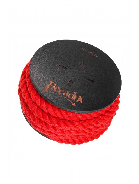 Красная веревка для шибари на катушке - 5 м. - Pecado - купить с доставкой в Нефтекамске