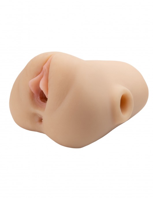 Телесный мастурбатор с вибрацией Double Pounder Vibrating Squeeze Stroker - Pipedream - в Нефтекамске купить с доставкой