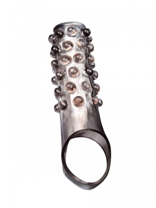 Дымчатая насадка на пенис с выпуклостями - 11 см. - Sex Expert - в Нефтекамске купить с доставкой