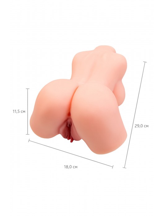 Реалистичный мастурбатор в форме женского тела с 2 любовными входами - No Name - в Нефтекамске купить с доставкой