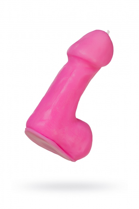 Розовая свеча в форме пениса - 47 гр. - Pecado - купить с доставкой в Нефтекамске