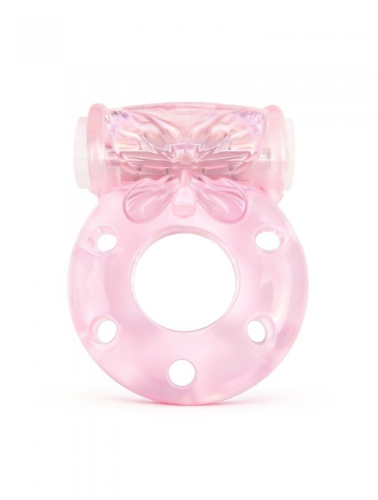 Розовое эрекционное виброкольцо с бабочкой - 1137 - в Нефтекамске купить с доставкой
