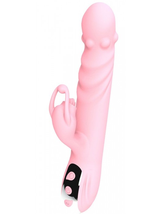 Розовый вибратор-кролик Ava - 21,9 см. - Boys of Toys