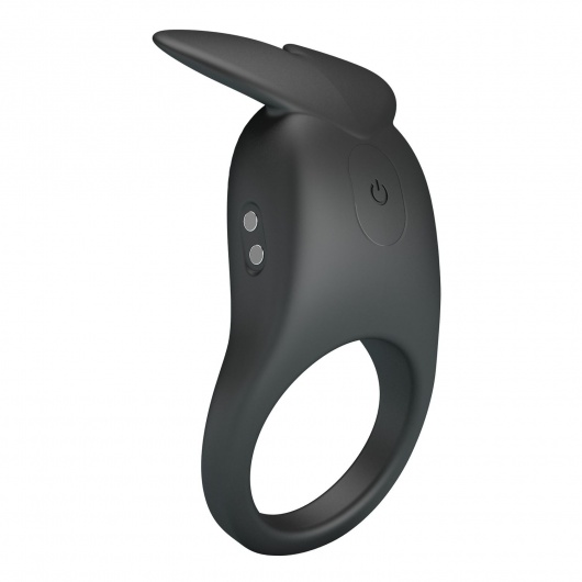 Черное перезаряжаемое виброкольцо Carlton - Baile - в Нефтекамске купить с доставкой