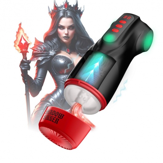 Интерактивный мастурбатор Raven с вакуумом, вибрацией и подсветкой - Shots Media BV - в Нефтекамске купить с доставкой