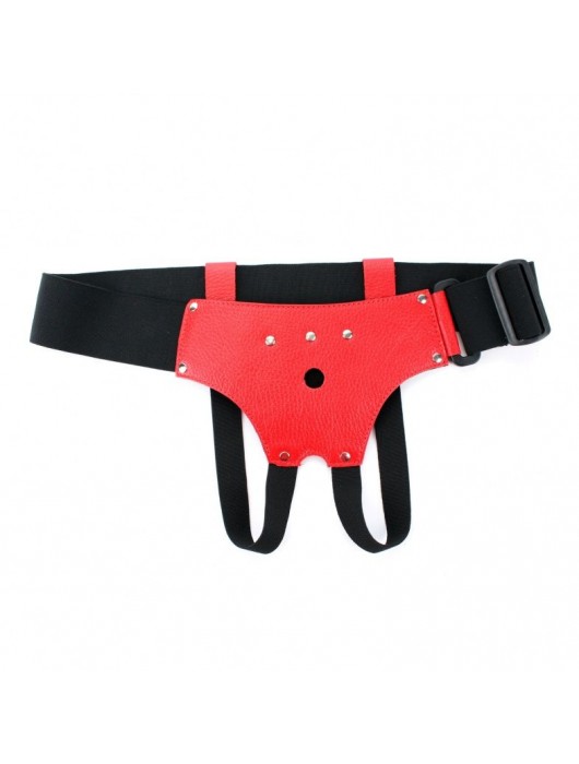 Красные трусики со штырьком для насадки - БДСМ Арсенал - купить с доставкой в Нефтекамске