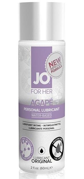 Лубрикант на водной основе для женщин JO AGAPE LUBRICANT ORIGINAL - 60 мл. - System JO - купить с доставкой в Нефтекамске