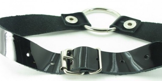 Кляп с кольцом и лаковым ремешком - БДСМ Арсенал - купить с доставкой в Нефтекамске