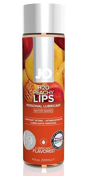 Лубрикант на водной основе с ароматом персика JO Flavored Peachy Lips - 120 мл. - System JO - купить с доставкой в Нефтекамске