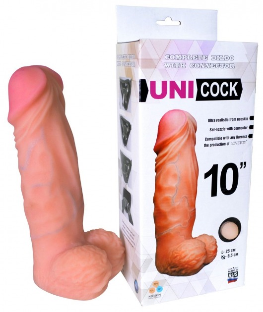 Фаллическая насадка Харнесс UNICOCK 10  - 25 см. - LOVETOY (А-Полимер) - купить с доставкой в Нефтекамске